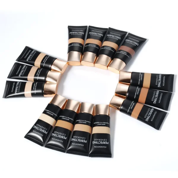 16 Colors Beauty For Face Dark skin Waterproof Full Coverage Liquid Foundation Private Label Long Lasting Makeup Foundation