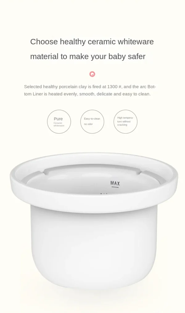 Tonze Smart Preset Mini Ceramic Liner Slow Cooker 1L For Soup Baby Porridge Bird Nest Electric Crock pot