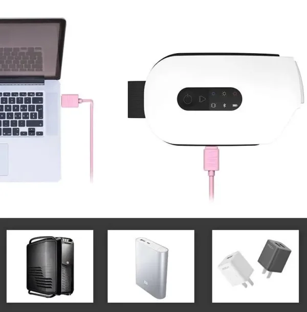 H133db57bd3c348dba5dd03984c2e2a51t.webp Music Function Comfortable Eye Fatigue Massage Equipment 3 Gears Hot Compression Smart Eye Massager