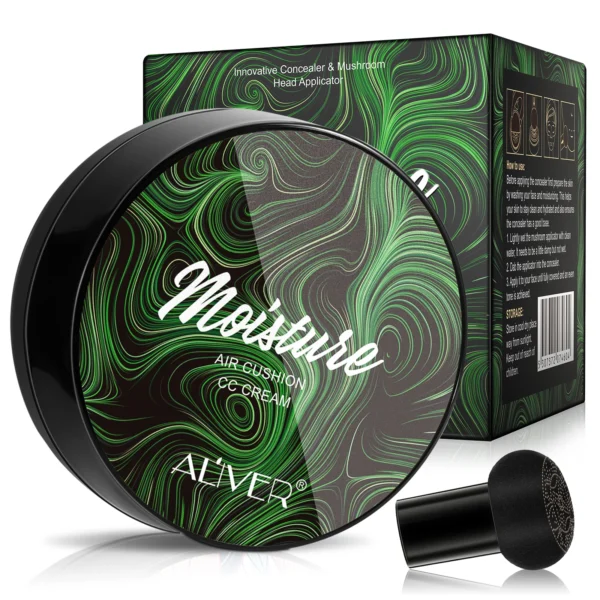 ALIVER Natural  Color Mushroom Head Air Cushion Cc Cream Stamp Air Cushion Foundation