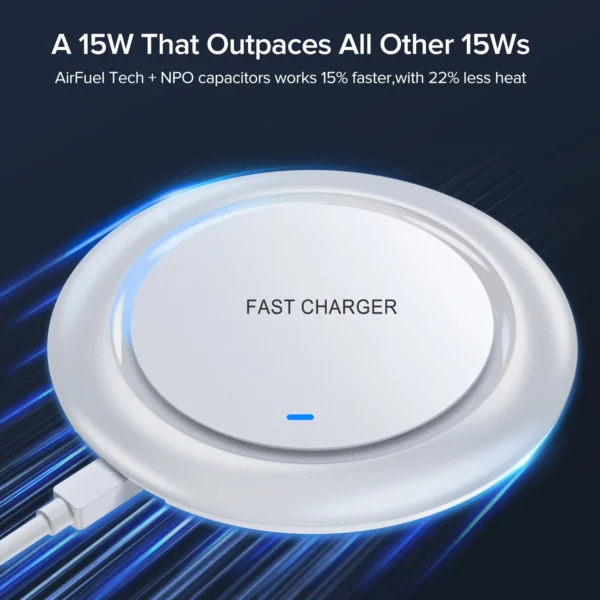 EONLINE LED 10W 15W Fast Wireless Charger For Samsung Galaxy S20 S10 S9 S8 Note 10 9 USB Qi Charging Pad For iPhone 14 13 Pro