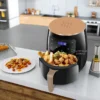 H2ae6910c722148609f72dca3e6e0e77a9.webp Household 4.5L Touch Screen Air Fryer Electric Deep Fryer Oven Smart Air Fryers With Independent Baskets