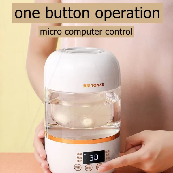 TONZE Factory price mini travel bird's nest cooking health pot with CE CB ETL glass stewing slow cooker