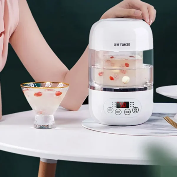 Tonze 700ml Multi-Function Bird Nest Cooker Porridge Soup Stew Cup Mini Slow Cooker To Cook Bird Nest