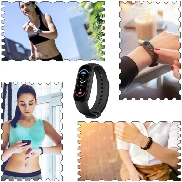 2022 NEW M6 Sport Smart Watch Men Watch Wristband Fitness Tracker Women Smartwatch Play Music Bracelet Smartband for Android iOS