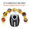 1300W 2.6L Basket Digital Touch Control Multi-functional Electric Power Non Stick Air Fryer