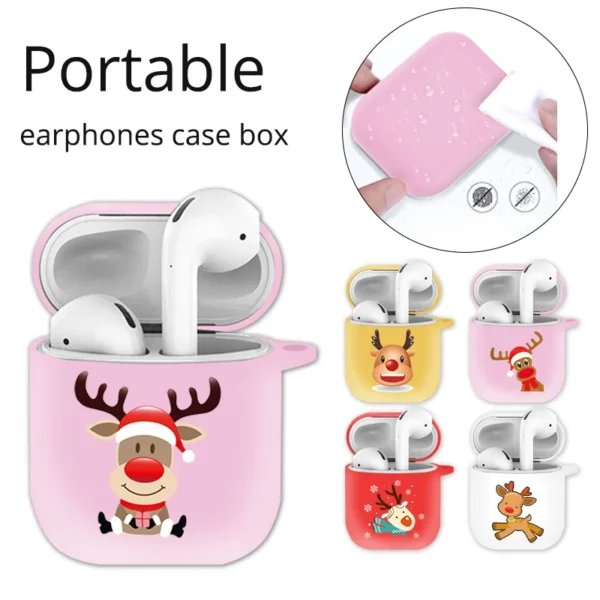 Customized Christmas Gifts Cute TPU Earphone Accessories, Headphones Charging TPU Cases For Apple Airpods
