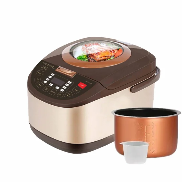 8 in 1 Stainless steel 5L slow cooker steamer saute warmer keep warm rice cooker