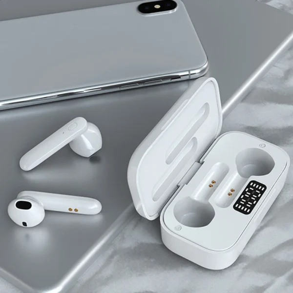 Devia LED Display Mini Audifonos BT 5.0 True Wireless I12 Earpoding I12 Tws Headphone Earbuds electronics earphone bulk with mic