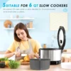 Multi-Purpose Soup Pot Heat Resistant Reusable Compatible Insert Oval Cooker Divider Crock Pot Silicone Crockpot Slow Liner