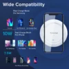 EONLINE LED 10W 15W Fast Wireless Charger For Samsung Galaxy S20 S10 S9 S8 Note 10 9 USB Qi Charging Pad For iPhone 14 13 Pro
