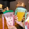 50% OFF Ins cute girl heart straw cup female student casual summer creative popsicle water cup handbag shoulder bag