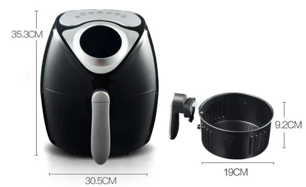 Manufactures hot sale air fryer large capacity air fryer 5.5 liter digital power air fryer wholesale
