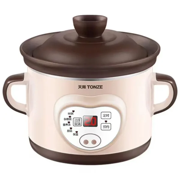 Tonze OEM Slow Cooker Portable Multi Use Electric Purple Clay Stew Pot Healthy Baby Food Crock pot Cooker