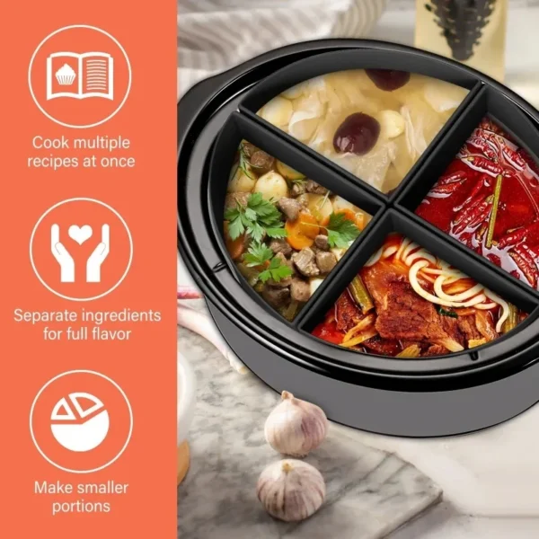 Multi-Purpose Soup Pot Heat Resistant Reusable Compatible Insert Oval Cooker Divider Crock Pot Silicone Crockpot Slow Liner