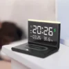 Newest 2 in 1 fast alarm clock Wireless Charger Stand,Cell Phone Holder home 2 in 1 wireless charger with alarm clock