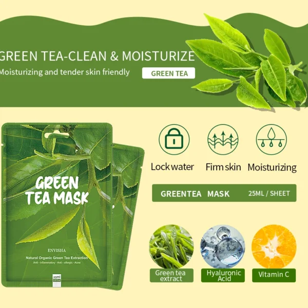 ENVISHA TOP Hot Products Of 2022 Private Label Vegan Face Mask Whitening And Moisturizing Sheet Fruit Facial Mask