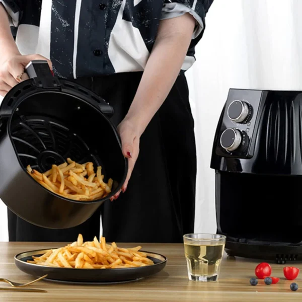 Dropshipping Big Capacity 5.5l Electric Cooker Oil Free Hot Silver Crest Air Deep Fryer Digital Machine Oven Air Fryers