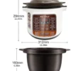 Hb7d4667f2cc641e18aff1d8c7b83b060T.webp Tonze Electric Stew Pot, 4L Full-automatic Soup Maker Ceramic Inner Pot 3~6 people Healthy Porcelain Slow Cooker