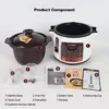 Hc5288a0cb0a04cb28644c9f23c6203b0U.webp Tonze Electric Stew Pot, 4L Full-automatic Soup Maker Ceramic Inner Pot 3~6 people Healthy Porcelain Slow Cooker