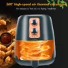 4.8L 1350W Personal Compact Healthy  Air Fryer Oilless Air Deep Fryers With Adjustable Temperature Control 30 Minute Timer