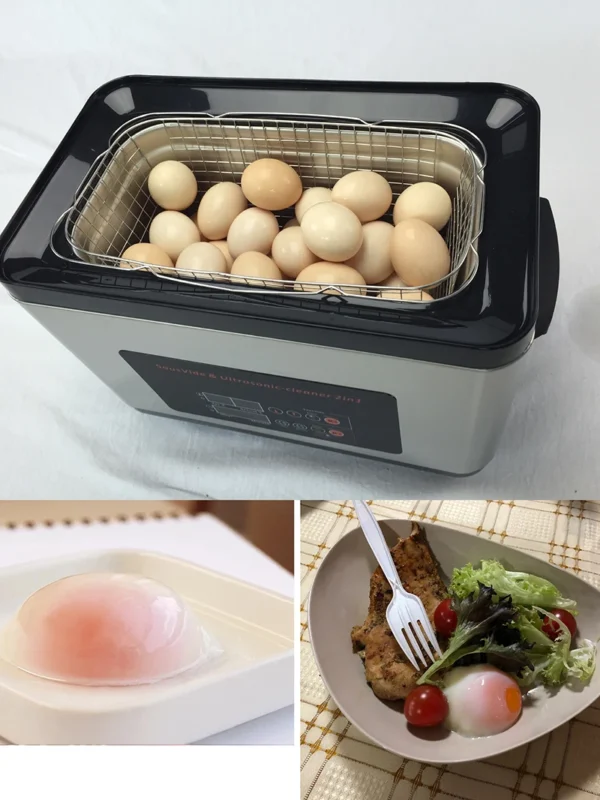 2 In 1 Stainless Steel Electric Sous Vide Cooking Ultrasonic Cleaner 6L Slow Cooker With Timer And Temperature Control