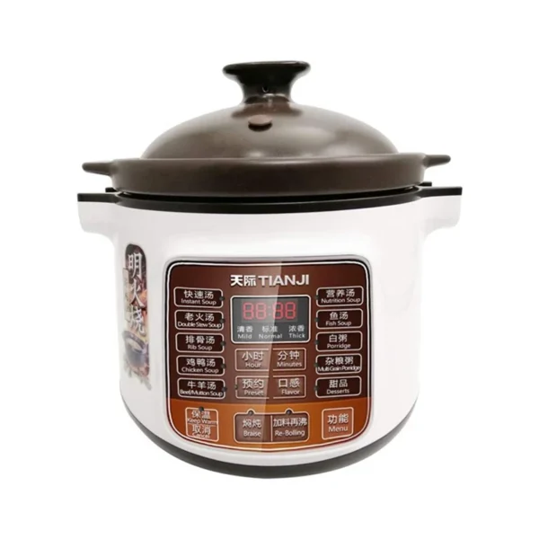 Hd58f889398ff49868e72ab26da3043aaZ.webp Tonze Electric Stew Pot, 4L Full-automatic Soup Maker Ceramic Inner Pot 3~6 people Healthy Porcelain Slow Cooker
