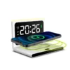 Newest 2 in 1 fast alarm clock Wireless Charger Stand,Cell Phone Holder home 2 in 1 wireless charger with alarm clock