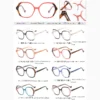 MS 82097 2023 New  Women Square Frame Gear Design TR90+CP Optical Anti-Blue Light Glasses Frame Fashion Colorful Custom Logo
