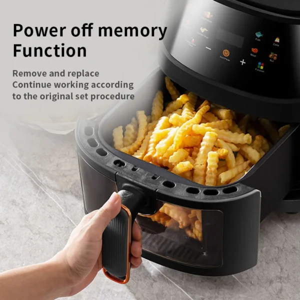 wholesale 8L Modern Digital electric glass new 8l air fryer with LCD Display Oil-Free Cooking for Family