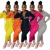 casual long sleeve hoodie sets winter 2 piece sets for women