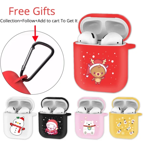 Customized Christmas Gifts Cute TPU Earphone Accessories, Headphones Charging TPU Cases For Apple Airpods