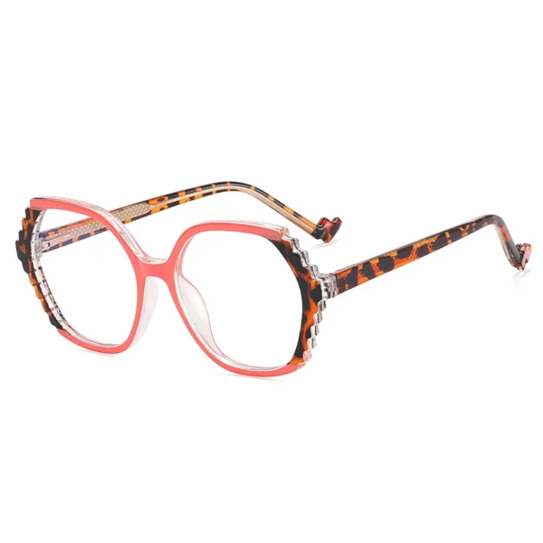 MS 82097 2023 New  Women Square Frame Gear Design TR90+CP Optical Anti-Blue Light Glasses Frame Fashion Colorful Custom Logo