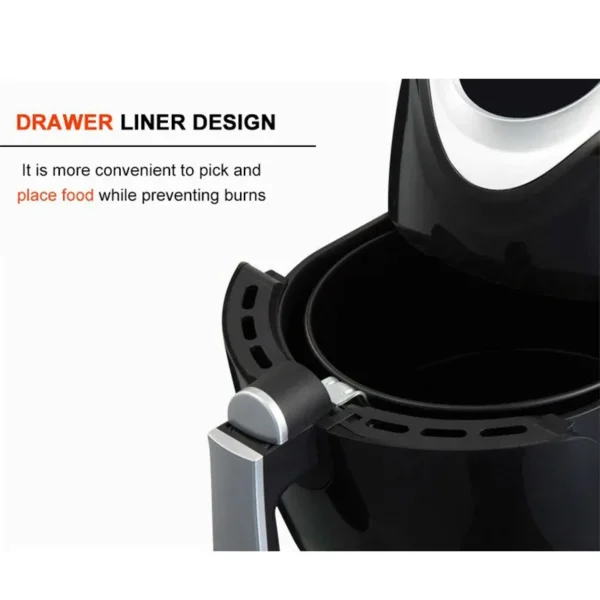 1300W 2.6L Basket Digital Touch Control Multi-functional Electric Power Non Stick Air Fryer