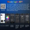 Hf47722a373e143e6b27a191abd170da6g.webp Hot Model G-shape Atmosphere LED Night Light BT Speaker Music Lamp Alarm Clock Smart Light With 15W Wireless Charger