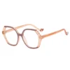 MS 82097 2023 New  Women Square Frame Gear Design TR90+CP Optical Anti-Blue Light Glasses Frame Fashion Colorful Custom Logo