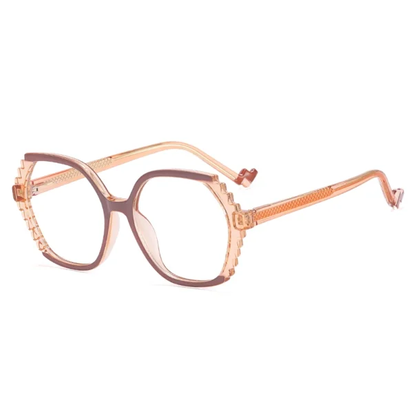 MS 82097 2023 New  Women Square Frame Gear Design TR90+CP Optical Anti-Blue Light Glasses Frame Fashion Colorful Custom Logo
