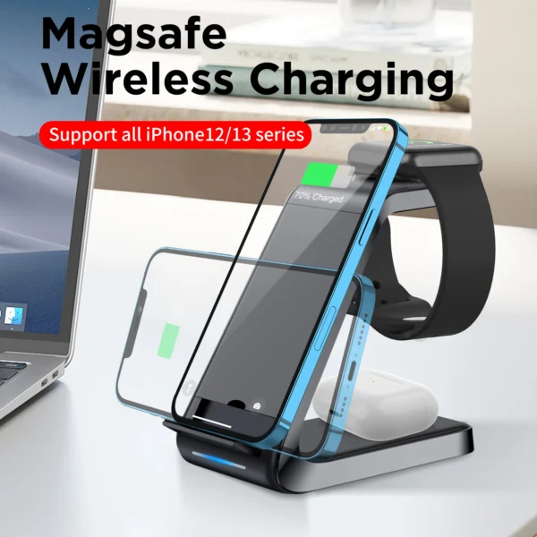 15W wireless charger 3in1 wireless charging stand dock mobile phone universal  wireless charger top sellers 2023